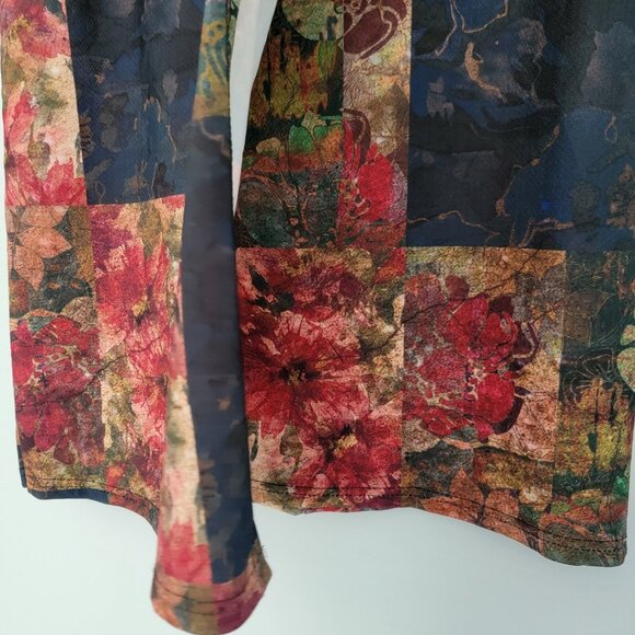 Lily by Firmiana Patchwork Print Skirt Multicolor Wrap Front Boho Womens XL NWT - Picture 3 of 12